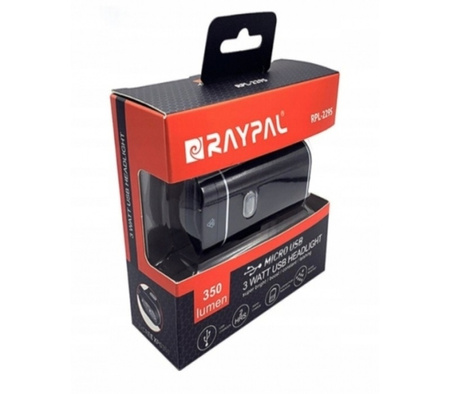 LAMPKA ROWEROWA NA PRZÓD LED LAMPA MOCNA USB 350LM