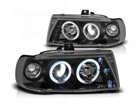Reflektory lampy przednie Seat Ibiza Cordoba 6K BLACK RING