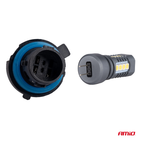 Żarówki LED CANBUS 3030 18SMD HP24W White 12V 24V AMIO-02803