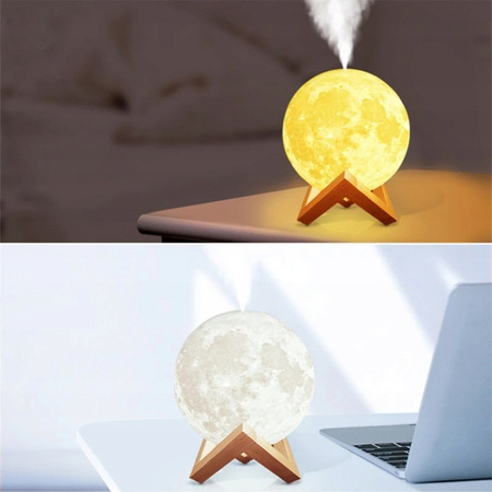 NAWILŻACZ POWIETRZA DYFUZOR KSIĘŻYC LAMPKA 3D LED