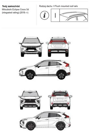 Bagażnik dachowy CRUZ AIRO FUSE Mitsubishi Eclipse Cross