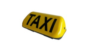 Lampa LED sygnalizator TAXI ukośna żółta