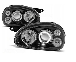 Reflektory lampy Opel Corsa B BLACK RINGI