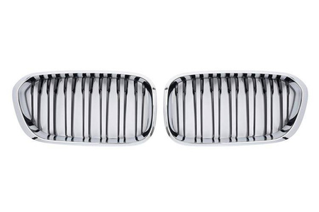 GRILL (NERKI) BMW F20 F21 15- LCI BLACK CHROM M1