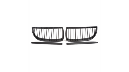Grill sportowy pojedyncze żeberka Matt Black BMW 3 E90 E91 przed liftem 2005-2008