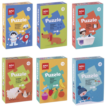 Zestaw puzzli edukacyjnych Apli Kids 6 szt.