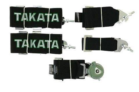 Pasy sportowe 5p 3" Black - Takata Replica