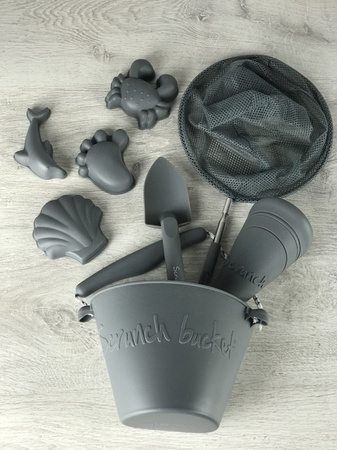Składane wiaderko do wody i piasku Scrunch Bucket - Ciemny Szary