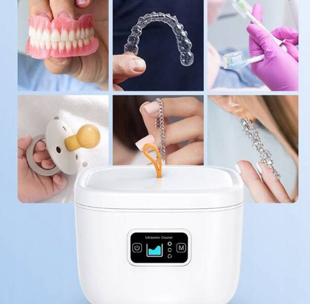 Myjka ULTRADŹWIĘKOWA Sterylizator Kosmetyczny do Biżuterii Protez Okularów
