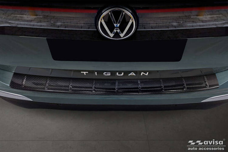 Nakładka na zderzak tylny Volkswagen Tiguan 3 (Carbon Fiber)