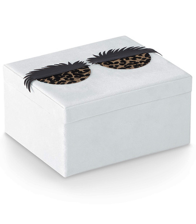 ORGANIZER NA DROBIAZGI KOSMETYKI SZKATUŁKA PUDEŁKO WELUROWE DUŻE ELEGANCKIE OZDOBNE RZĘSY