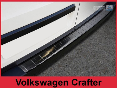 Czarna Nakładka (listwa) ochronna na zderzak tylny Volkswagen Crafter