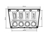 Przełączniki 12/24V IP68 ON-OFFx4, 4xB 2x5A 1x10A 1x15A, LED IP68