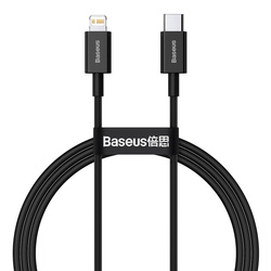 BASEUS Kabel USB-C do Lightning Superior Series, 20W, PD, 100 cm czarny