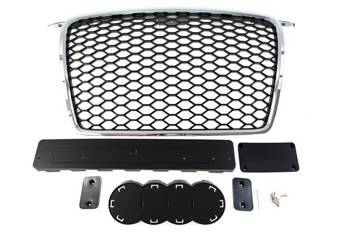 GRILL AUDI A3 8P RS-STYLE CHROME-BLACK (05-09)