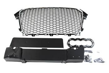 GRILL AUDI A4 B8 RS-STYLE CHROME-BLACK (12-15) PDC