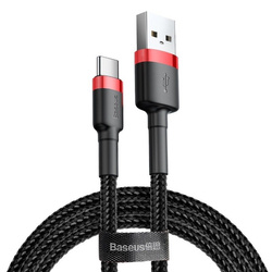 Kabel USB do USB-C BASEUS Cafule 3A 100 cm czerwono-czarny