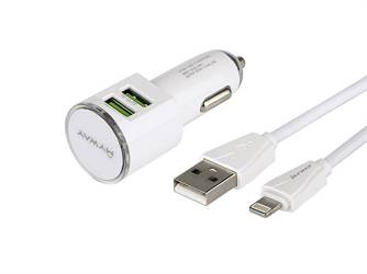 Ładowarka MYWAY 12/24V 2x USB 3.4A + kabel USB > Lightning