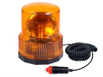 Lampa ostrzegawcza obrotowa 12V magnetyczna, pomarańczowa