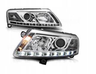 Lampy przednie reflektory Audi A6 C6 CHROM XENON h