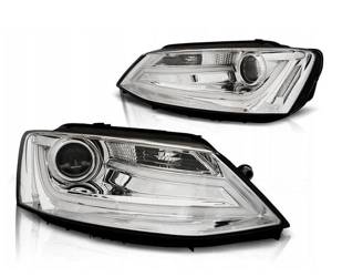 Lampy reflektory VW Jetta vi 11- chrome led drl