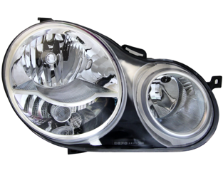 Reflektor lampa prawa przód chrom VW Polo 9N