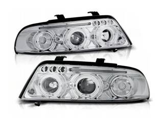 Reflektory Audi A4 99-00 Soczewki Ringi Chrome