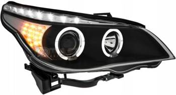 Reflektory Lampy przednie BMW E60/E61 BLACK RINGI