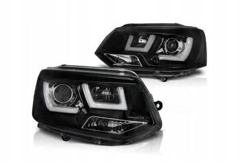 Reflektory Lampy przednie VW T5 10-15 BLACK LED DR