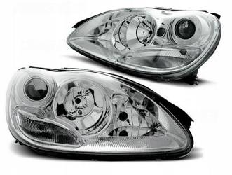 Reflektory lampy przednie Mercedes W220 chrom