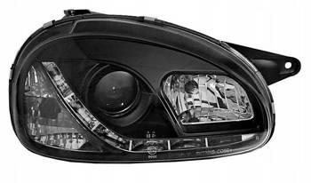 Reflektory przednie Opel Corsa B BLACK DAYLIGHT