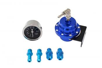 Regulator ciśnienia paliwa TurboWorks AN6 + zegar BLUE