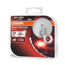 Żarówk halogenowe Osram H1 12V 55W P14,5s NIGHT BREAKER SILVER +100% /2 szt./