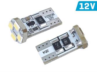 Żarówka VISION W5W (T10) 12V 4x 3528 SMD LED, CANBUS, biała, 2 szt.