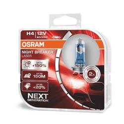 Żarówki halogenowe Osram H4 12V 60/55W P43t NIGHT BREAKER LASER +150% /2 szt./
