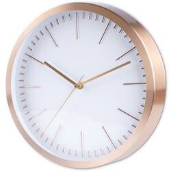 Zegar ścienny aluminiowy złoty biały 30 cm
