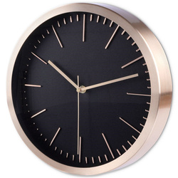 Zegar ścienny aluminiowy złoty czarny 30 cm