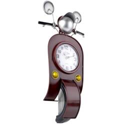 Zegar ścienny skuter metalowy retro vintage brązowy 21x9x44,5 cm