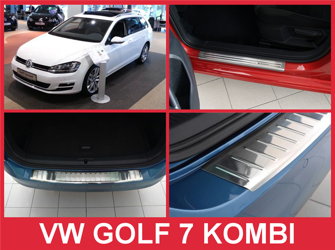 Zestaw (Nakładka na zderzak tylny + nakładki progowe) do Volkswagen Golf 7 Kombi