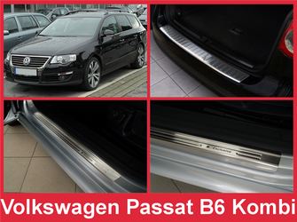 Zestaw (Nakładka na zderzak tylny + nakładki progowe) do Volkswagen Passat B6 Kombi