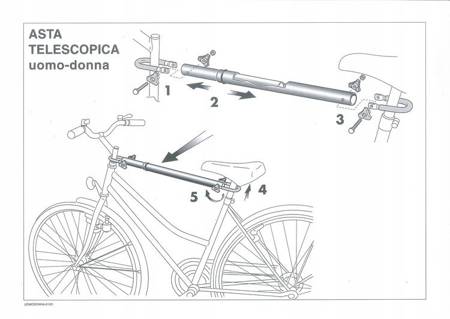 Adapter poprzeczka do ramy rowerowej do damki DOAE