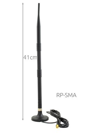 Antena WIFI 41cm + podstawka 12dBI RP-SMA dookólna