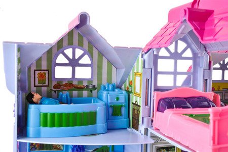 Duży domek dla lalek dziewczynek dla dzieci z figurkami
