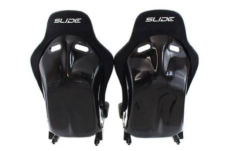Fotel sportowy SLIDE RS zamsz Black L