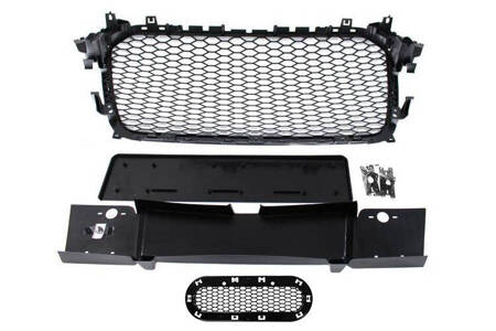 GRILL AUDI A4 B8 RS-STYLE SILVER-BLACK (12-15) PDC