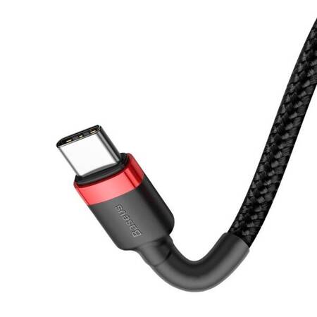 Kabel USB-C do USB-C PD Baseus Cafule PD 2.0 QC 3.0 60W 200 cm (czarno-czerwony)