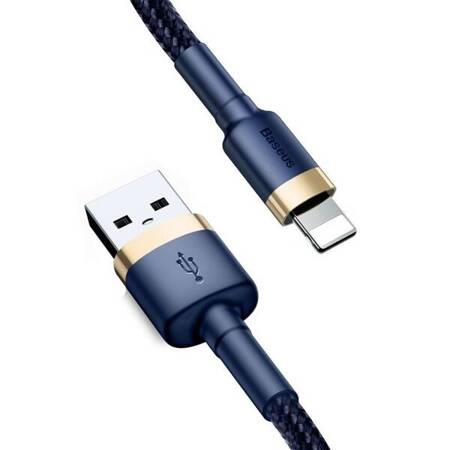 Kabel USB Lightning Baseus Cafule 1.5A 200 cm złoto-granatowy