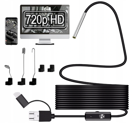 Kamera inspekcyjna endoskop 3.9mm HD ANDROID USB-C