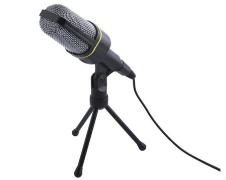 Komputerowy mikrofon + statyw skype karaoke