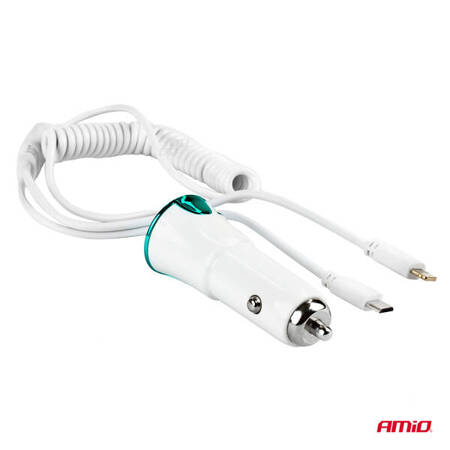 Ładowarka samochodowa USB + microUSB + iPhone lighting PCH-05
